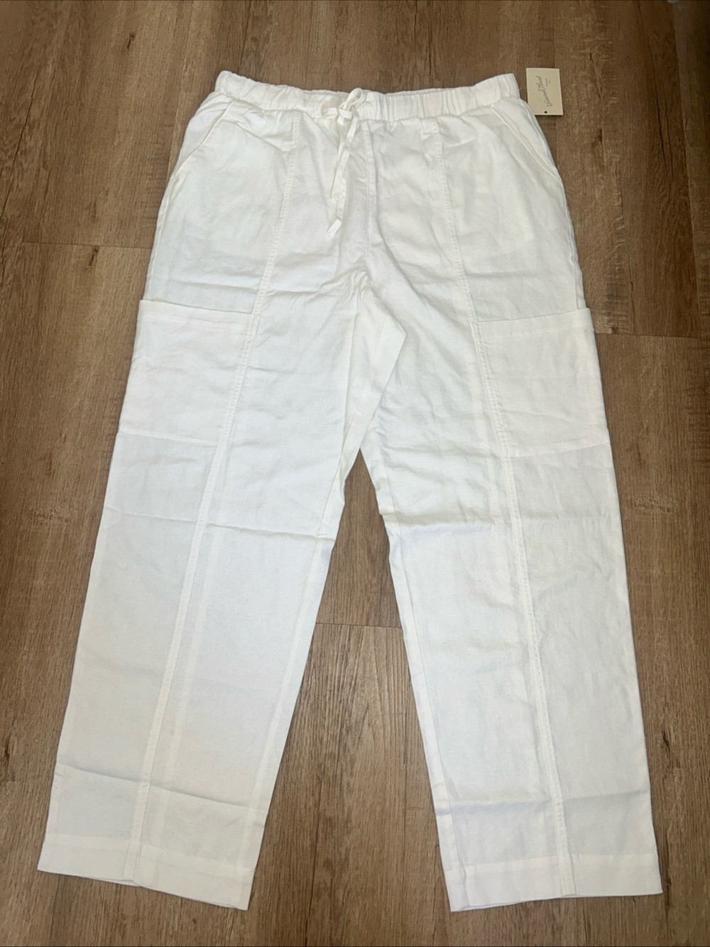 Universal Thread Cream Drawstring Waist Pants - Picture 7 of 10